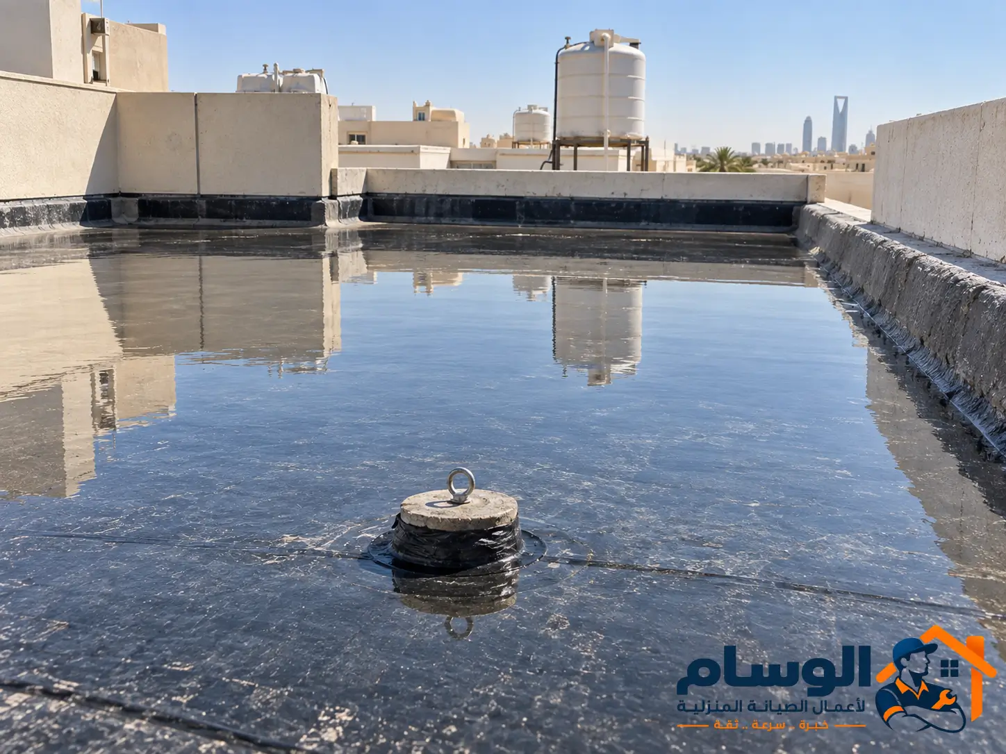 اختبار التغمير على السطح قبل تغطية العزل