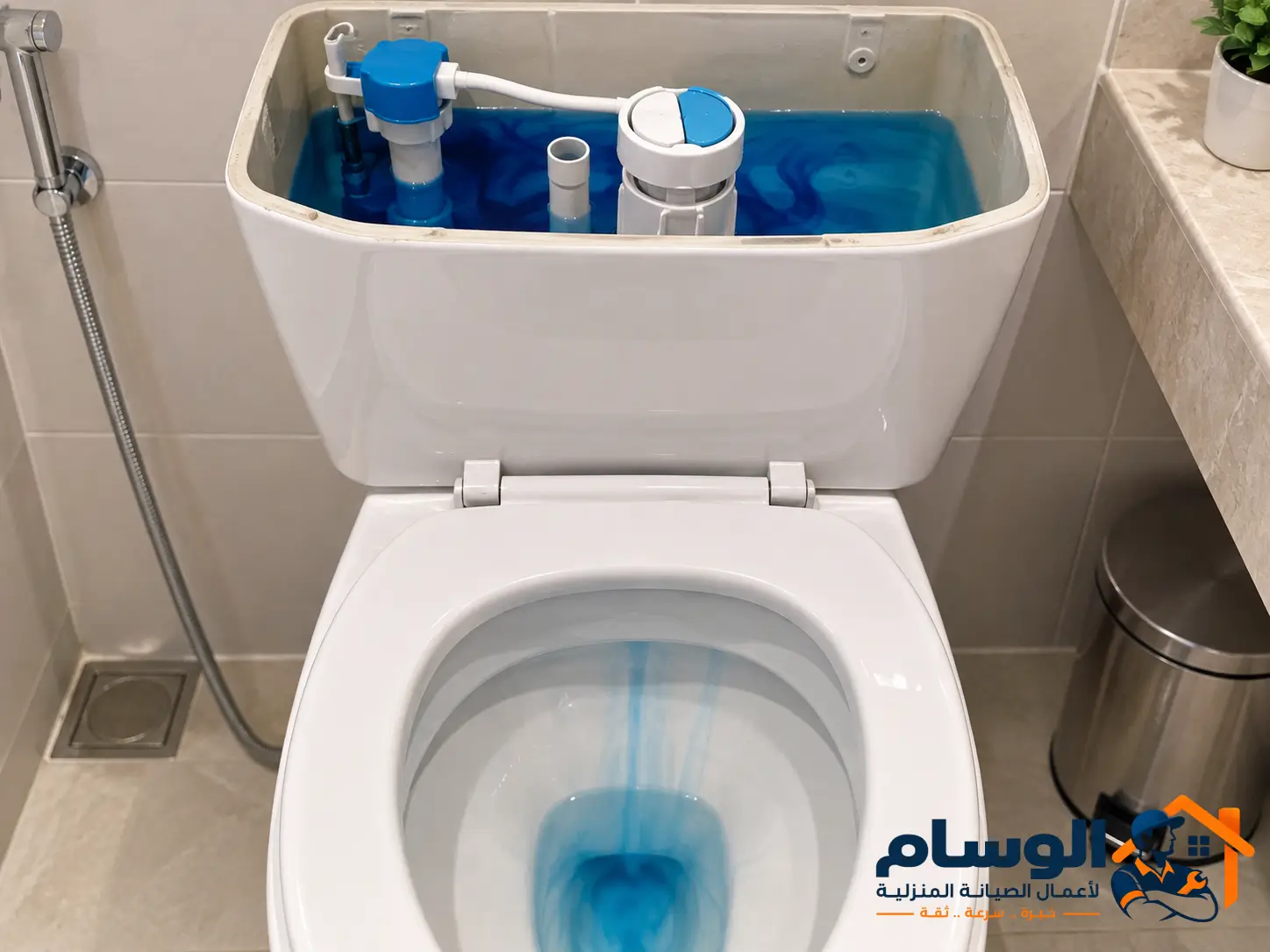 اختبار ملوّن الطعام يكشف تسرب صمام صندوق الطرد