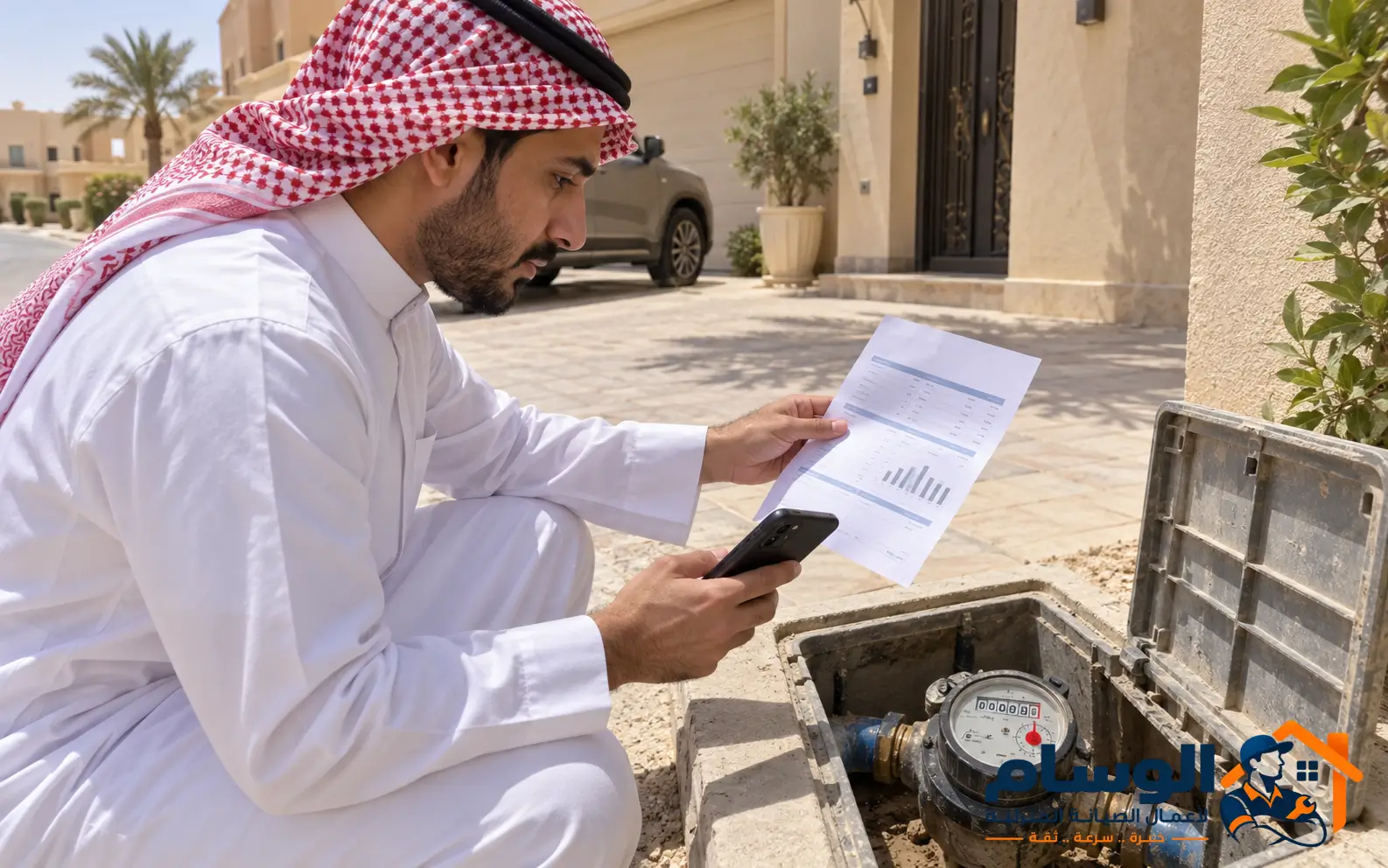 شركة حل مشكلة ارتفاع فاتورة المياه في الرياض
